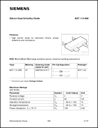 BAT114-099 datasheet: Silicon switching diode BAT114-099