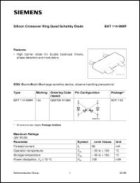 BAT114-099R datasheet: Silicon switching diode BAT114-099R