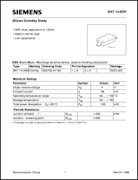 BAT14-03W datasheet: Silicon schottky diode BAT14-03W