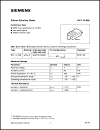 BAT14-098 datasheet: Silicon schottky diode BAT14-098