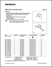 BAT15-123S datasheet: HiRel Silicon schottky diode BAT15-123S