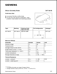 BAT66-05 datasheet: Silicon schottky diode BAT66-05