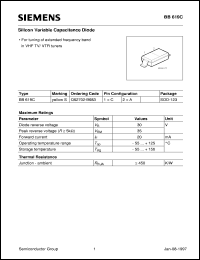 BB619C datasheet: Silicon tuning diode BB619C