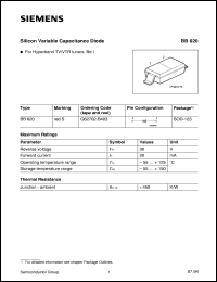 BB620 datasheet: Silicon variable capacitance diode BB620