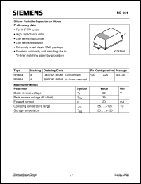 BB664 datasheet: Silicon variable capacitance diode BB664