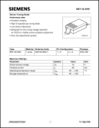 BBY55-03W datasheet: Silicon tuning diode BBY55-03W