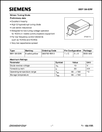 BBY58-03W datasheet: Silicon tuning diode BBY58-03W