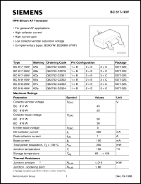 BC817-25W datasheet: NPN silicon AF transistor BC817-25W