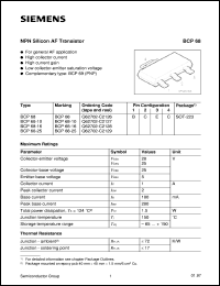 BCP68-10 datasheet: NPN silicon AF transistor BCP68-10