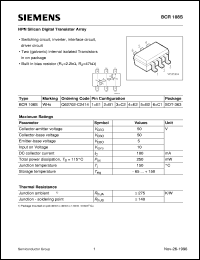 BCR108S datasheet: NPN silicon digital transistor array BCR108S