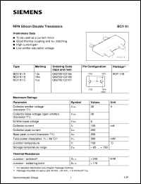 BCV61C datasheet: NPN silicon double transistor BCV61C