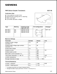 BCV62A datasheet: PNP silicon double transistor BCV62A