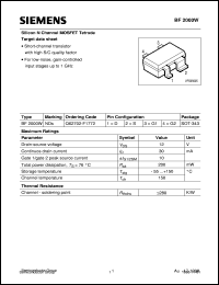 BF2000W datasheet: Silicon N-channel MOSFET tetrode BF2000W