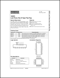 100351DC datasheet:  Low Power Hex D-Type Flip-Flop 100351DC
