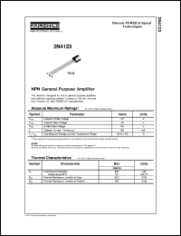 2N4123 datasheet:   NPN General Purpose Amplifier 2N4123