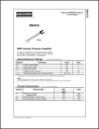 2N4410 datasheet:   NPN General Purpose Amplifier 2N4410