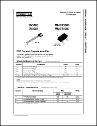 2N5087 datasheet:  PNP General Purpose Amplifier 2N5087