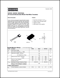 2N7000 datasheet:  N-Channel Enhancement Mode Field Effect Transistor 2N7000