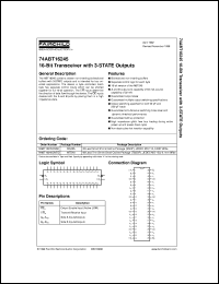 74ABT16245CMTD datasheet:  16-Bit Transceiver with 3-STATE Outputs 74ABT16245CMTD