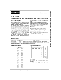 74ABT16500CSSC datasheet:  18-Bit Registered Bus Transceiver with 3-STATE Outputs 74ABT16500CSSC