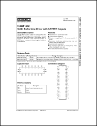 74ABT16541CMTD datasheet:   16-Bit Buffer/Line Driver with 3-STATE Outputs 74ABT16541CMTD