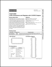 74ABT16646CSSCX datasheet:  16-Bit Transceivers and Registers with 3-STATE Outputs 74ABT16646CSSCX