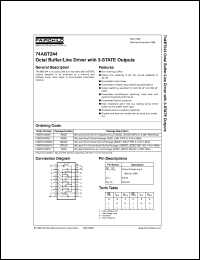 74ABT244CMTCX datasheet:  Octal Buffer/Line Driver with 3-STATE Outputs 74ABT244CMTCX