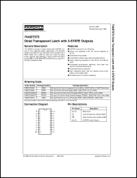 74ABT373CMTC datasheet:  Octal Transparent Latch with 3-STATE Outputs 74ABT373CMTC