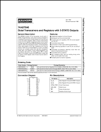 74ABT646CMTC datasheet:  Octal Transceivers and Registers with 3-STATE Outputs [Advanced] 74ABT646CMTC