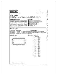 74ACT16646SSC datasheet:  16-Bit Transceiver/Register with 3-STATE Outputs 74ACT16646SSC
