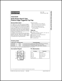 74ACTQ74PC datasheet:  Quiet Series Dual D-Type Positive Edge-Triggered Flip-Flop 74ACTQ74PC