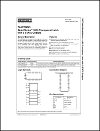 74ACTQ843CW datasheet:  Quiet Series 9-Bit Transparent Latch with 3-STATE Outputs 74ACTQ843CW