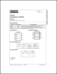 74F125SCX datasheet:  Quad Buffer (3-STATE) 74F125SCX