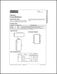 74F151ASC datasheet:  8-Input Multiplexer 74F151ASC