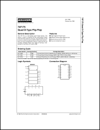 74F175SC datasheet:  Quad D-Type Flip-Flop 74F175SC