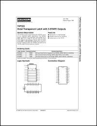 74F533SC datasheet:  Octal Transparent Latch with 3-STATE Outputs 74F533SC