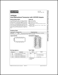 74FR2245SC datasheet:  Octal Bidirectional Transceiver with 3-STATE Outputs 74FR2245SC
