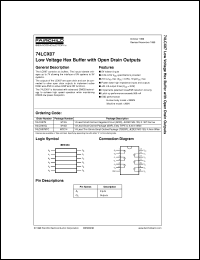 74LCX07MX datasheet:  Low Voltage Hex Buffer with Open Drain Outputs 74LCX07MX