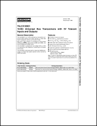 74LCX16501MTD datasheet:  18-Bit Universal Bus Transceivers with 5VTolerant Inputs and Outputs 74LCX16501MTD