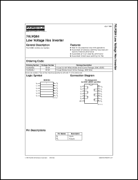 74LVQ04SC datasheet:  Low Voltage Hex Inverter 74LVQ04SC