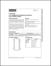 74LVTH543WM datasheet:  Low Voltage Octal Registered Transceiver with 3-STATE Outputs 74LVTH543WM