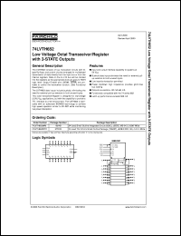 74LVTH652MTC datasheet:  Low Voltage Octal Transceiver/Register with 3-STATE Outputs 74LVTH652MTC