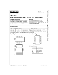 74LVX174MX datasheet:  Low Voltage Hex D-Type Flip-Flop with Master Reset 74LVX174MX