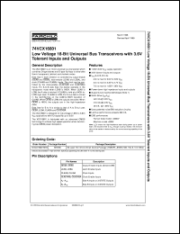 74VCX16601MTDX datasheet:  Low Voltage 18-Bit Universal Bus Transceivers with 3.6V Tolerant Inputs and Outputs 74VCX16601MTDX