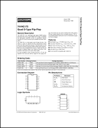 74VHC175M datasheet:  Quad D-Type Flip-Flop 74VHC175M