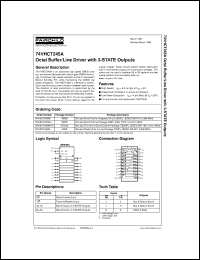 74VHCT245AMX datasheet:  Octal Buffer/Line Driver with 3-STATE Outputs 74VHCT245AMX