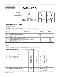 BAT54C datasheet:  Schottky Barrier Diodes BAT54C