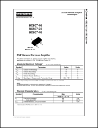 BC80716 datasheet: 16 - PNP General Purpose Amplifier BC80716