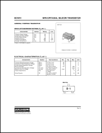 BCW31 datasheet:  NPN Epitaxial Silicon Transistor BCW31
