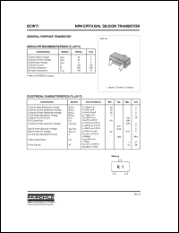 BCW71 datasheet:  NPN Epitaxial Silicon Transistor BCW71